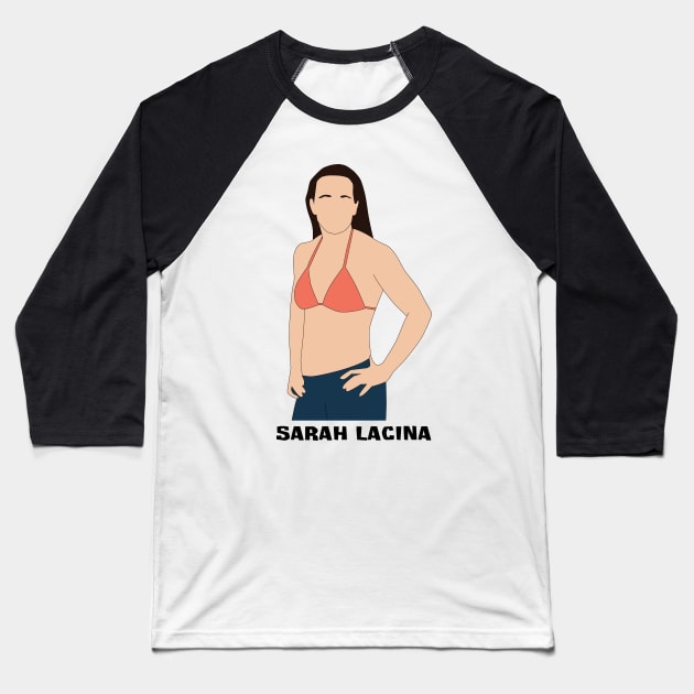 Sarah Lacina Baseball T-Shirt by katietedesco